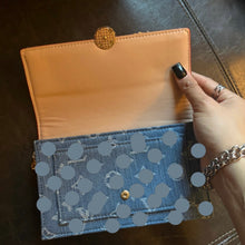 Load image into Gallery viewer, Pink denim flap purse
