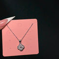 Silver Mini Diamantè Klover Necklace