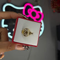 Gold Size 8 Lotus Ring