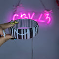 Black and white stripe Boba Bangle