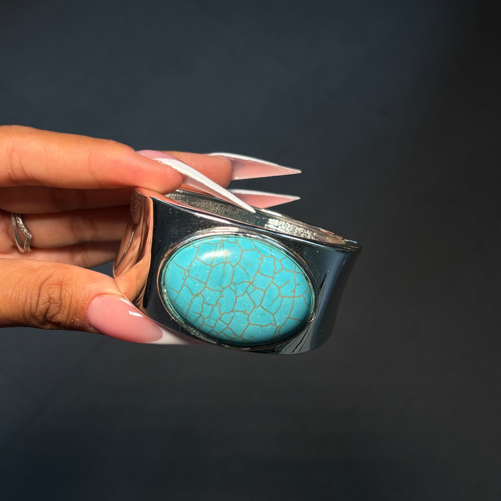 Silver Cielo Chunky Bangle