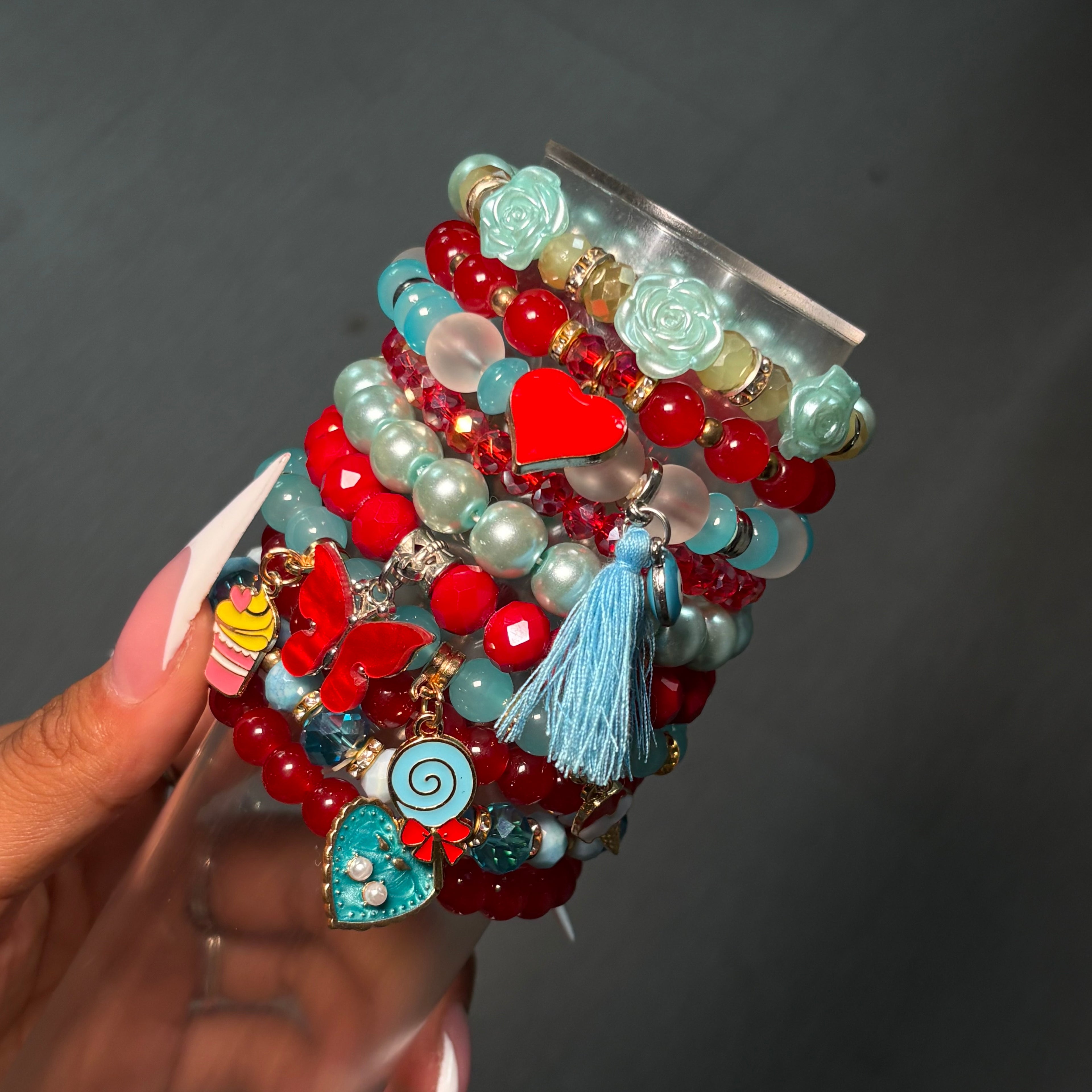 Berries 🫐🍓 10PC Beaded Mega Stacko