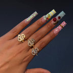 Gold Diamond Garden Snake Ring SZ 9