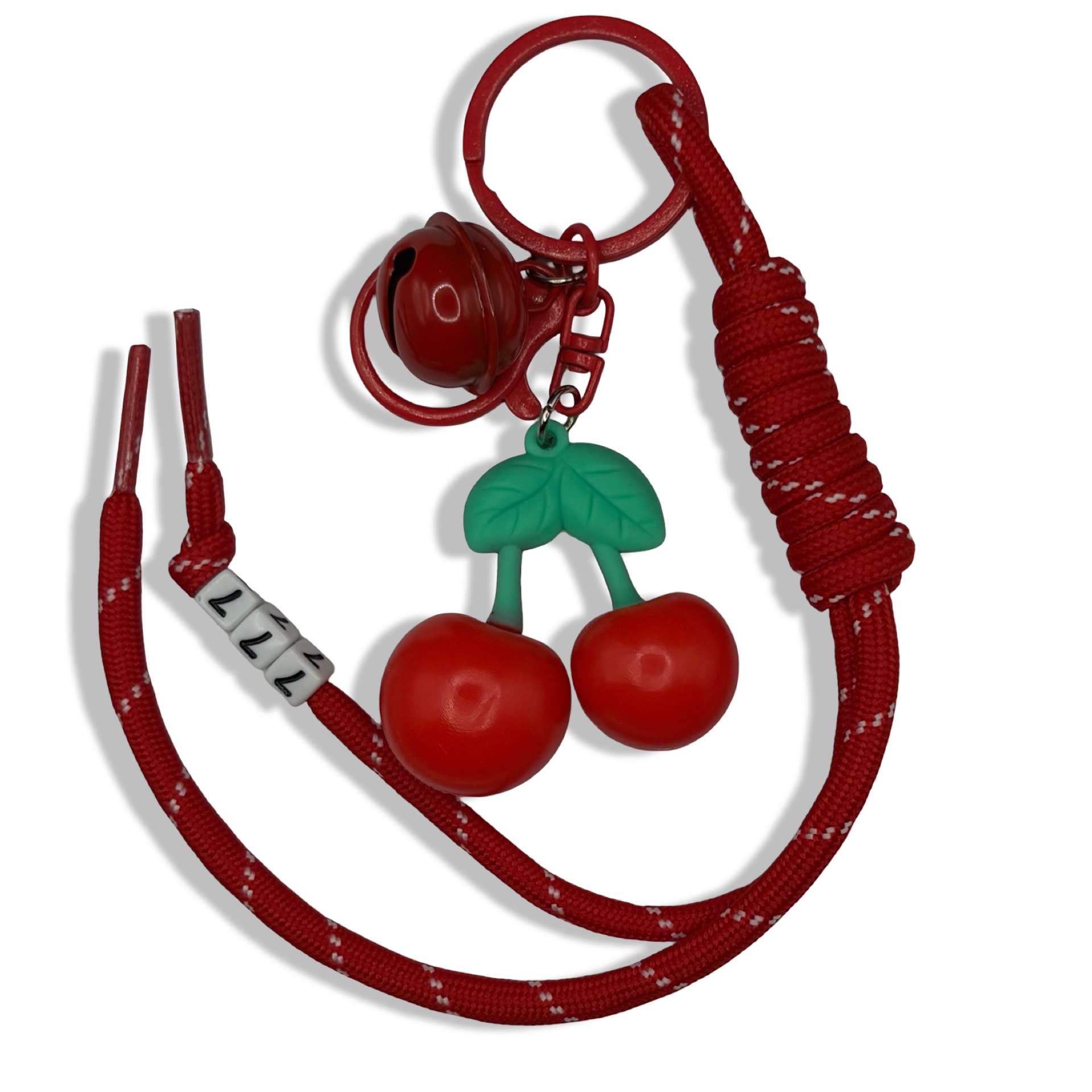 Red 777 Cherry Charm Dangle Keychain + Bagcharm