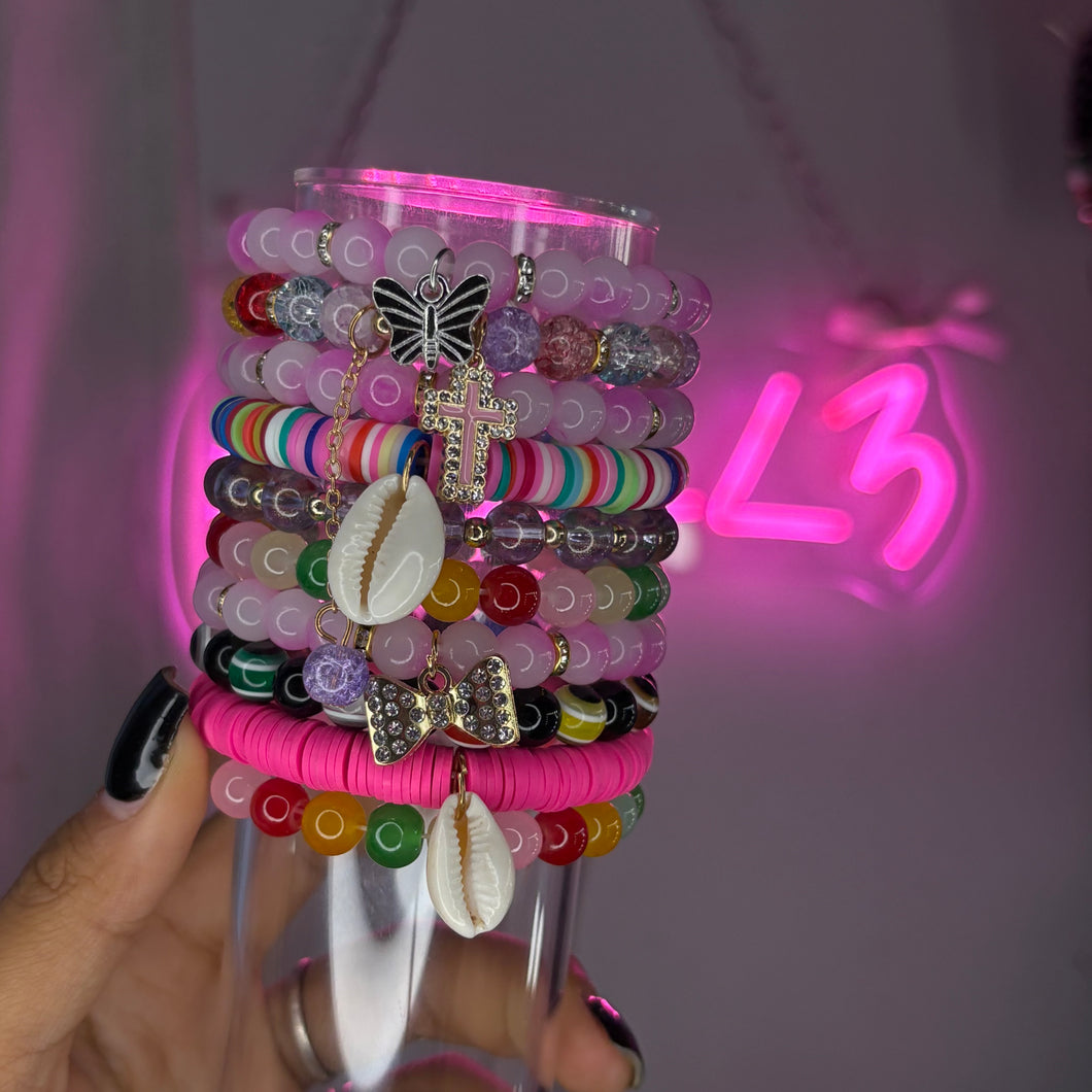 Pinkie Pie 🩷🎀 10PC Meg Stack (Beaded Bracelet Set)