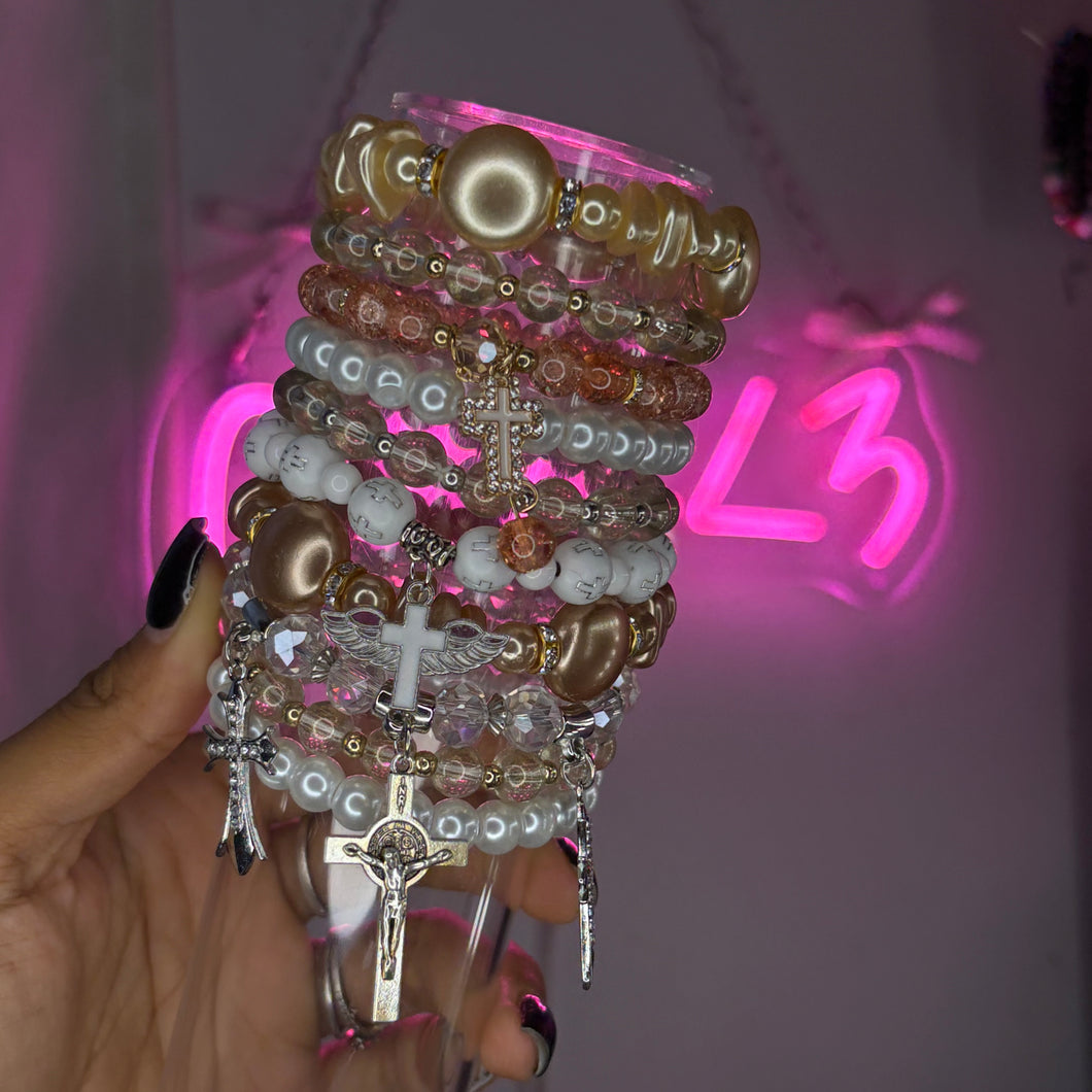 Iced Coffee ☕️ 🧊10PC Meg Stack (Beaded Bracelet Set)