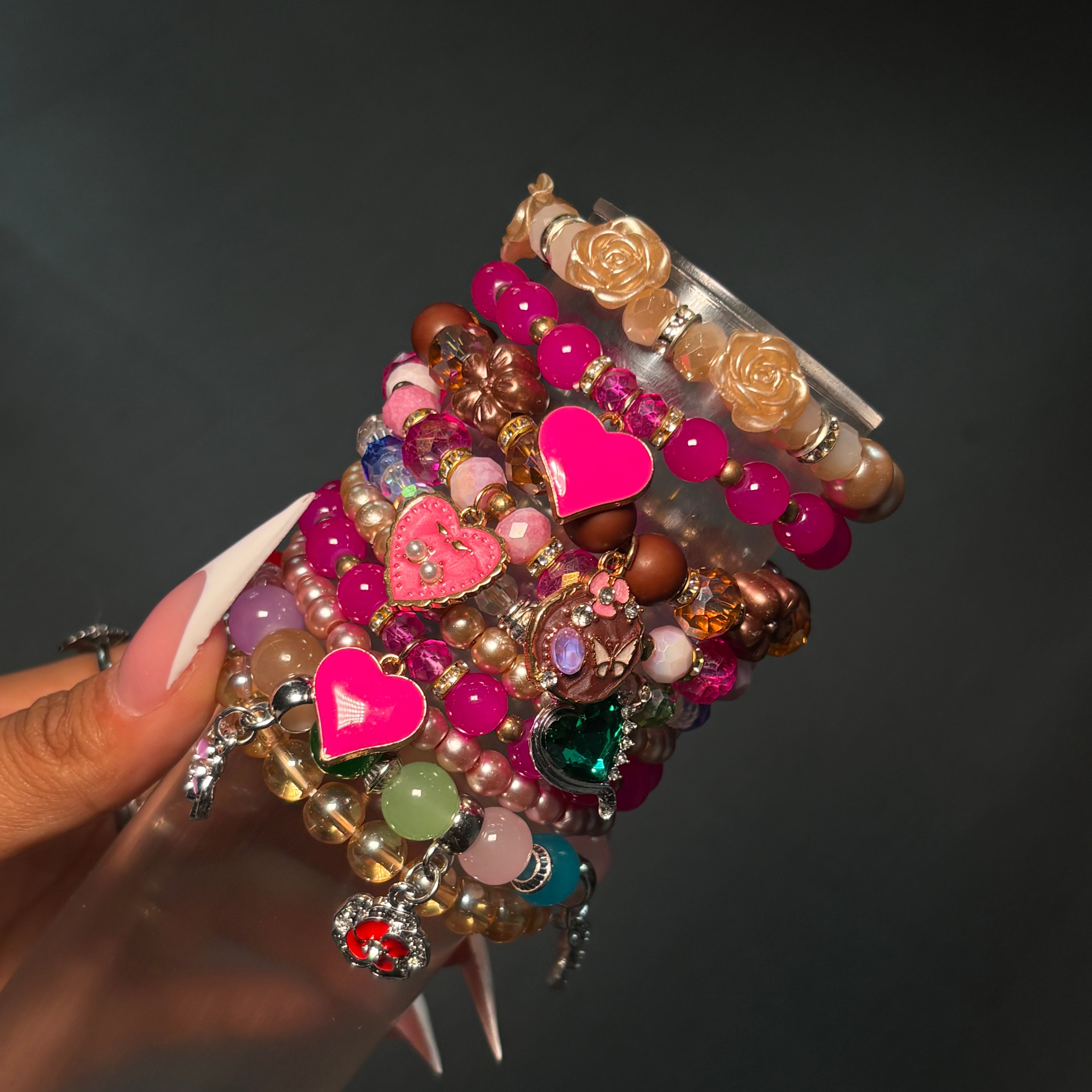 Pink Soft Girl Era 🎀🥥 10PC Beaded Mega Stack