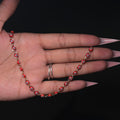 Gold & Red Mal de Ojo Anklet