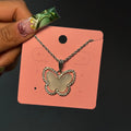 Silver & White Diamond Mariposita Rope Necklace