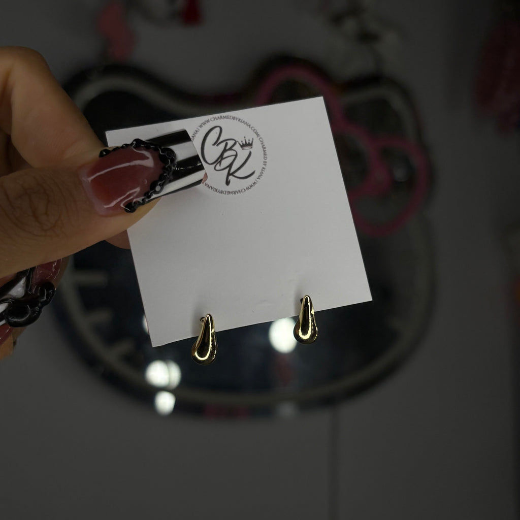 Gold Mini Blurr Stud Earrings