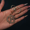 Letter B Dangle Keychain + Bagcharm