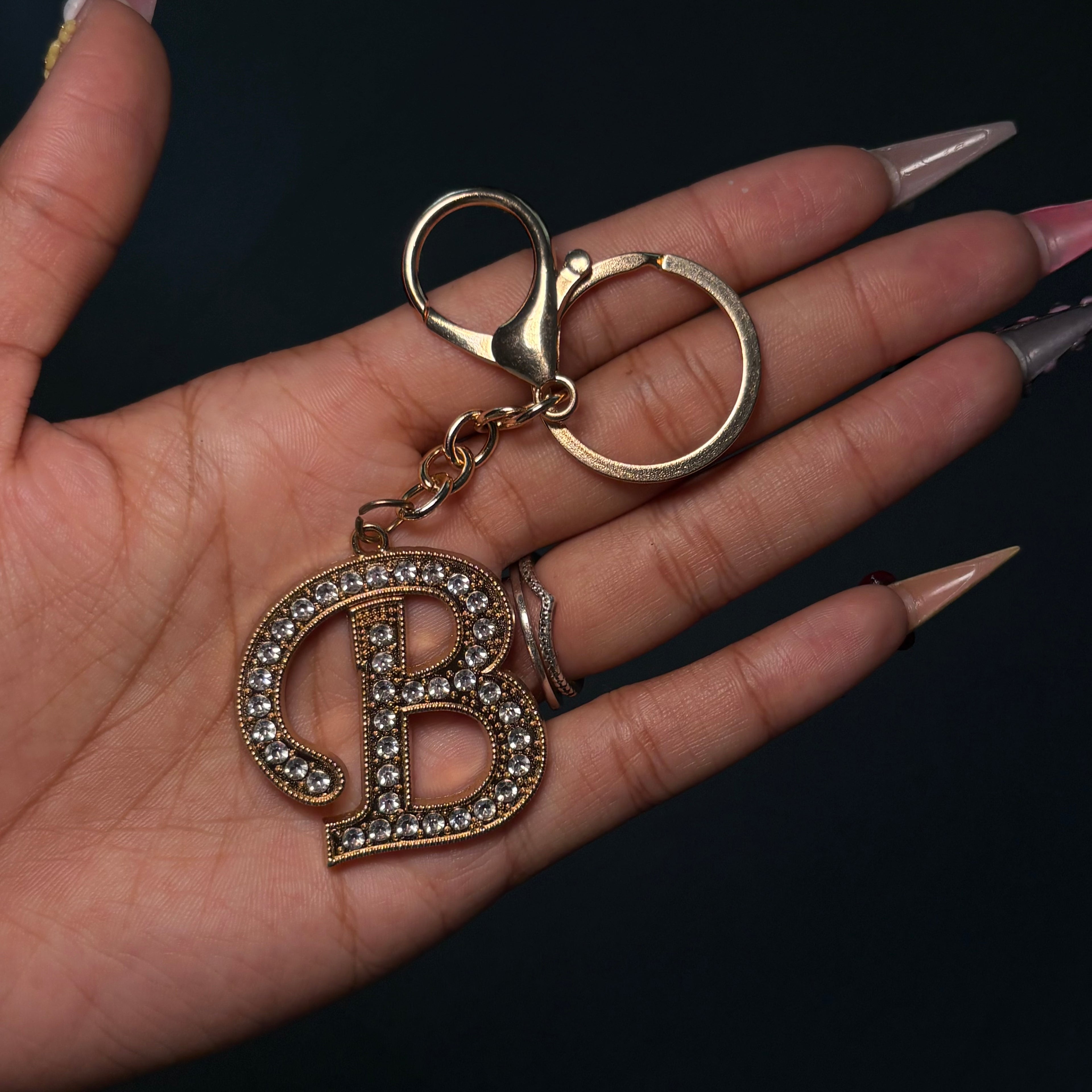 Letter B Dangle Keychain + Bagcharm