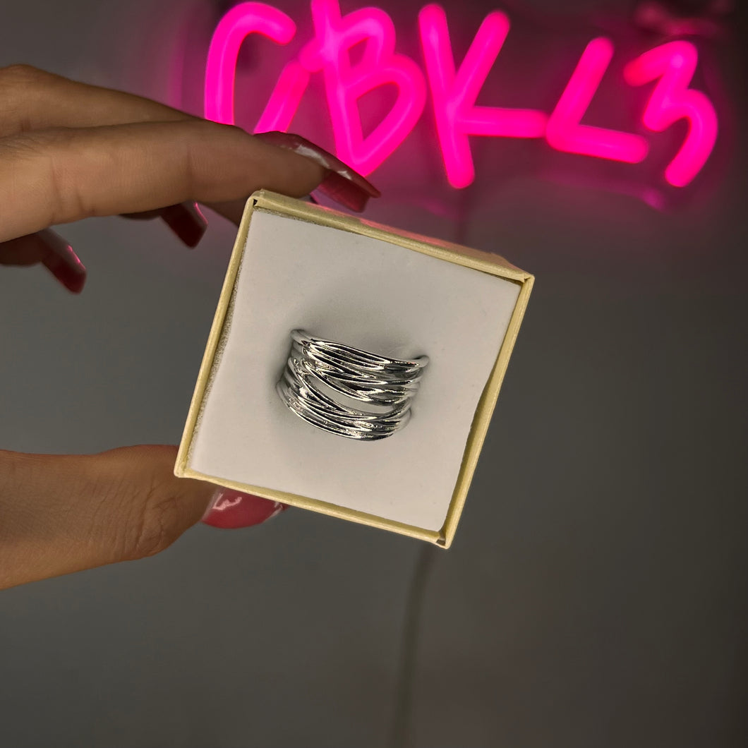 Silver Adjustable Wrap Ring