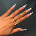 Gold Angel Wings Cross Ring SZ 9