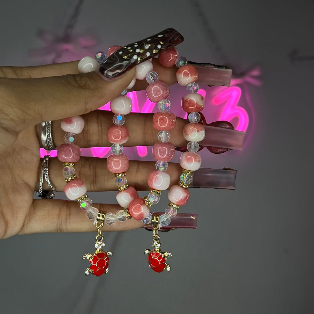Red Sea Turtle Beaded Bracelet