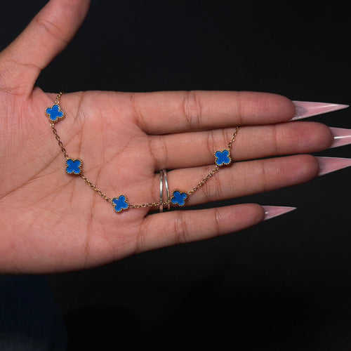 Gold & Blue Mini Lucky Gal Klover Bracelet