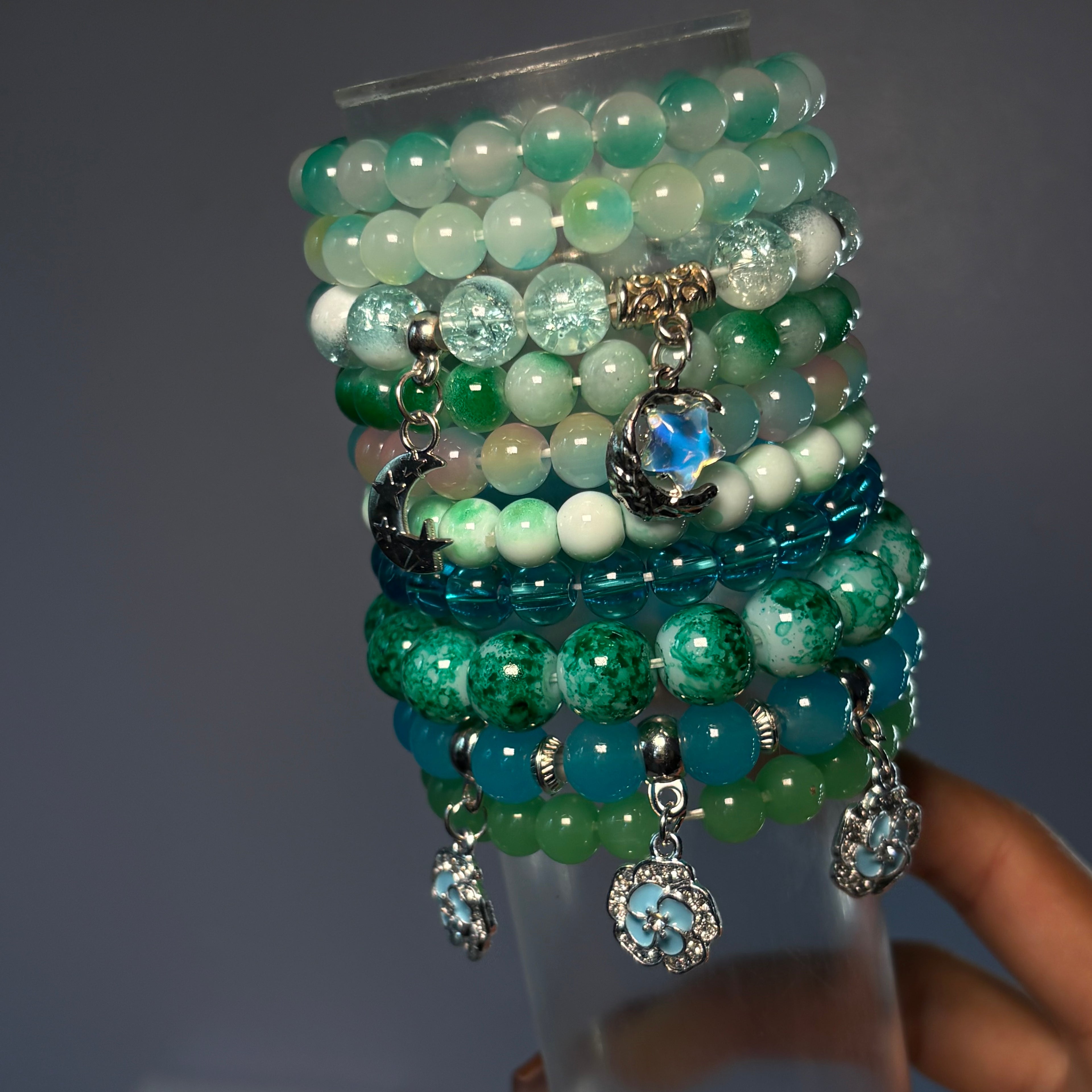 Mixed Green & Blue 🩵💚 10 PC Mega Stack