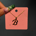 B Initial Gold Necklace