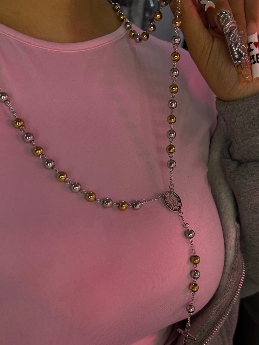 Silver & Gold Large Rosary (Non Tarnish)