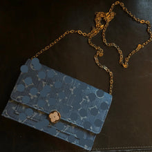 Load image into Gallery viewer, Pink denim flap purse
