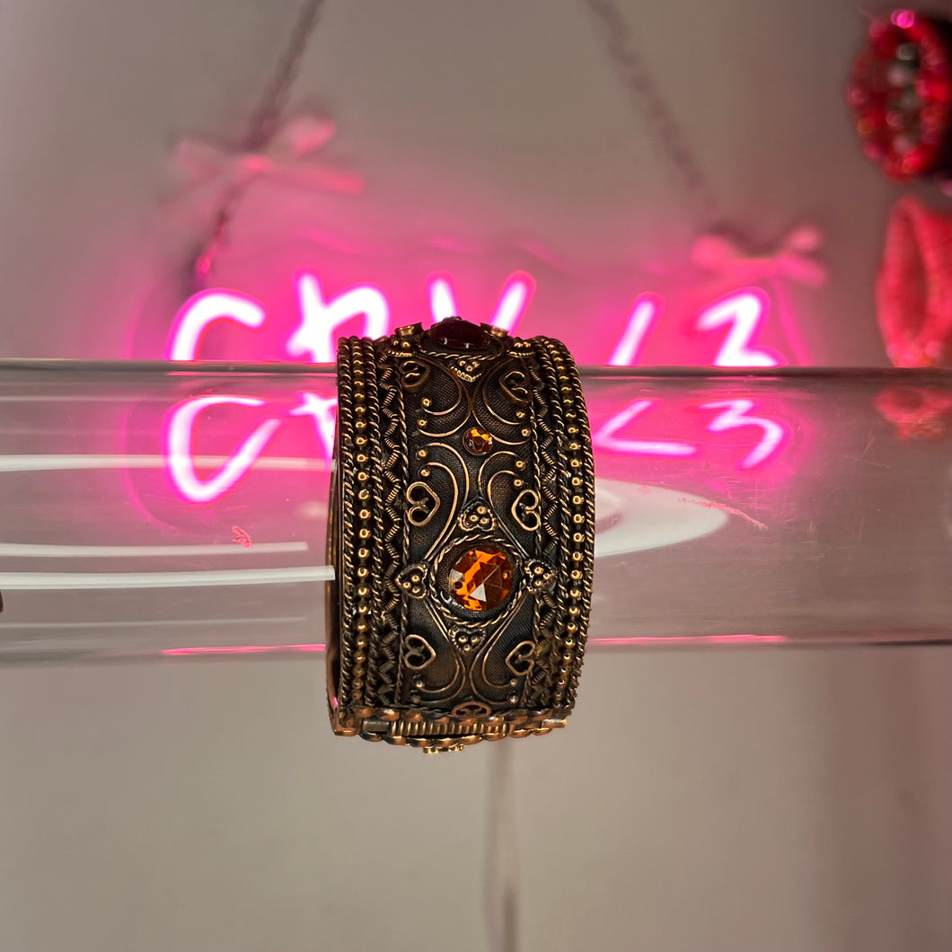 Antique Rose Gold Statement Bangle
