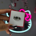 Silver Army Fatigue Band Ring SZ 8