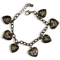 Gold  Amourà Charm Bracelet