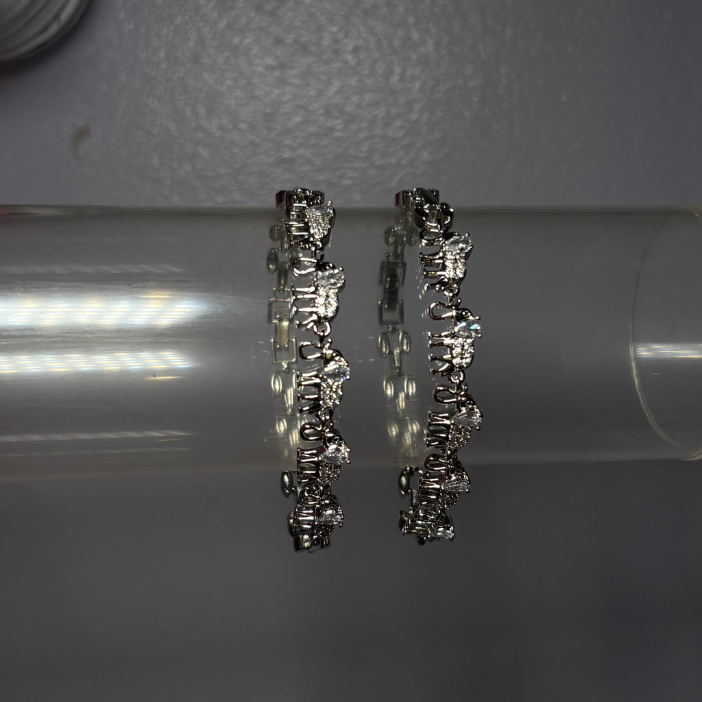 Silver Diamanté Elephant Tennis Bracelet