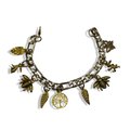 Gold Giardino 🌱 Figaro Charm Bracelet