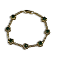Green & Gold  Mini Flora Tennis Bracelet