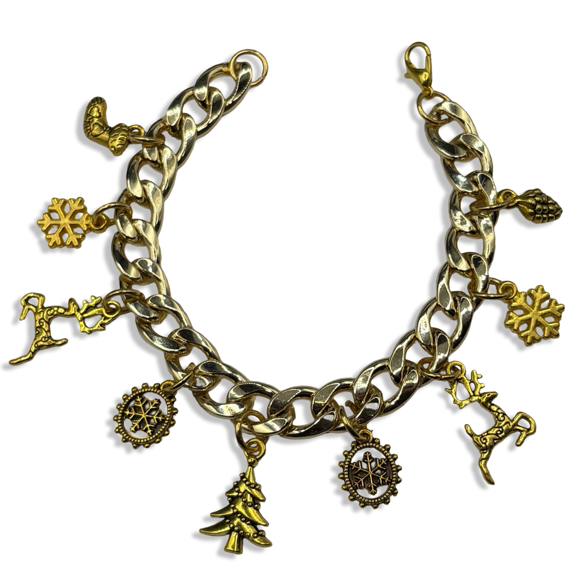 Jolly Girlie Cuban Link Charm Bracelet