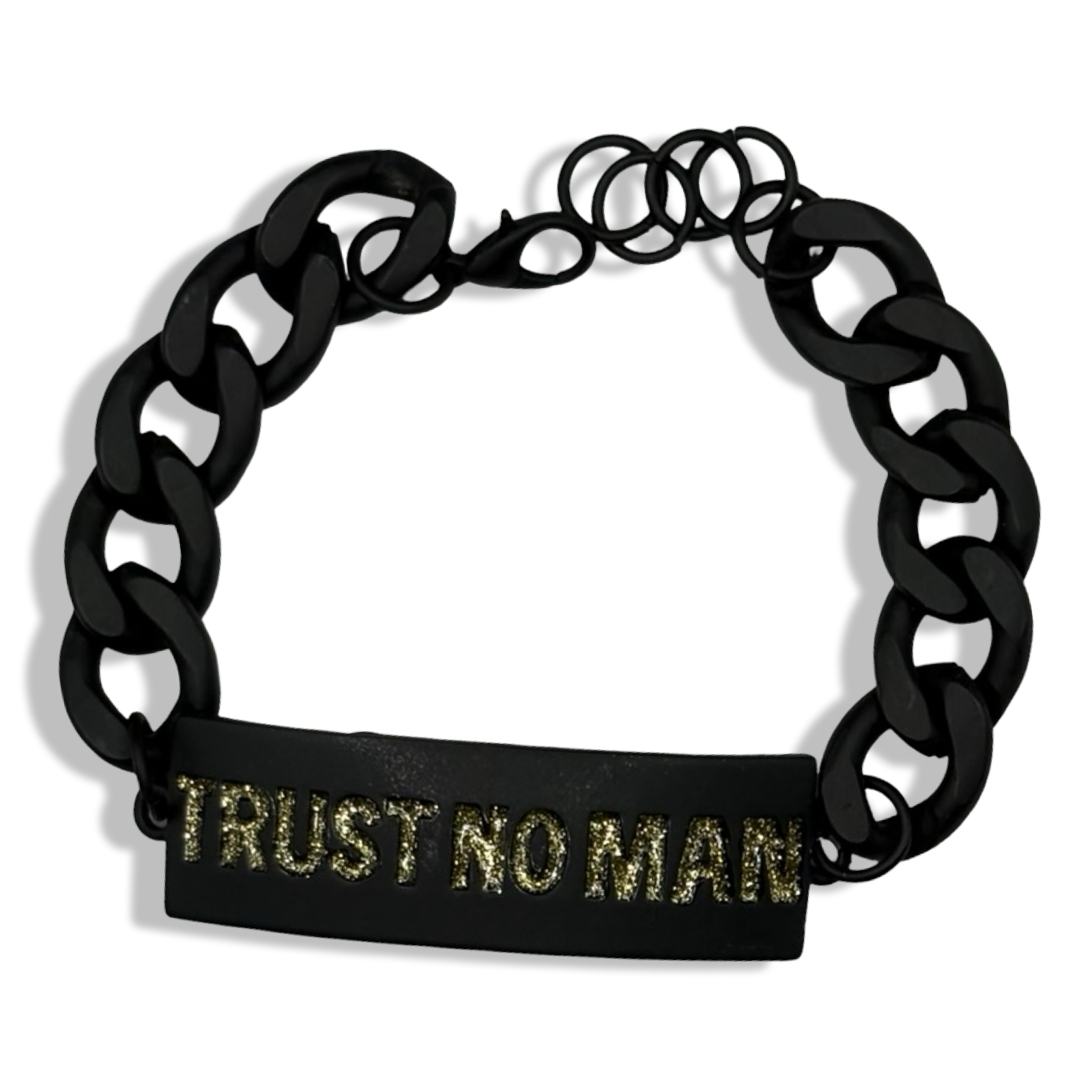 Trust No Man Glitter Tennis Bracelet