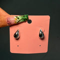 Silver Blur Stud Earrings