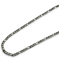 Silver Mini Figaro Link Necklace 16inches