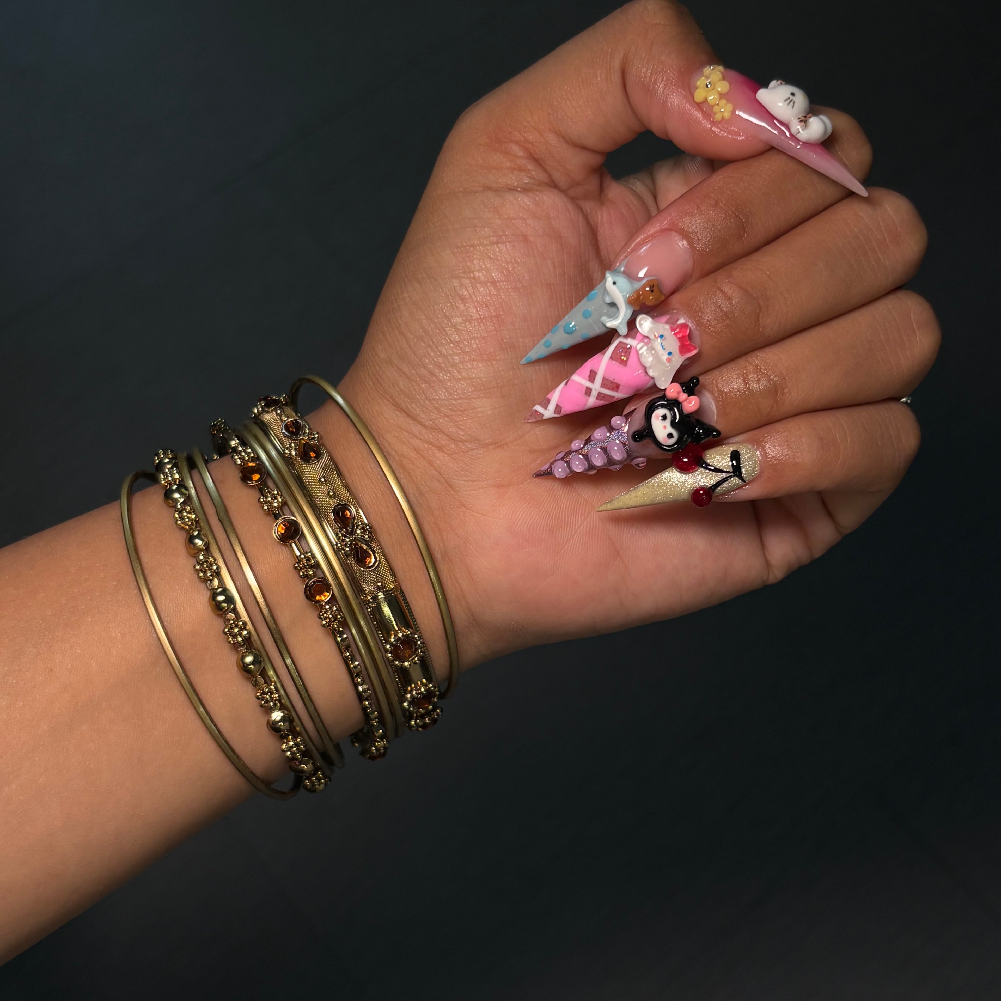 Gold Ophelia Bangle Stack