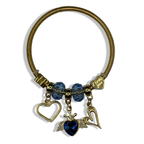 Blue & Gold Princessa Spring Charm Bracelet