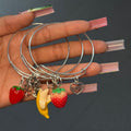 Strawberry Banana 🍌 🍓3PC Bangle Stack