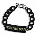 Black & White Trust No Man Tennis Bracelet