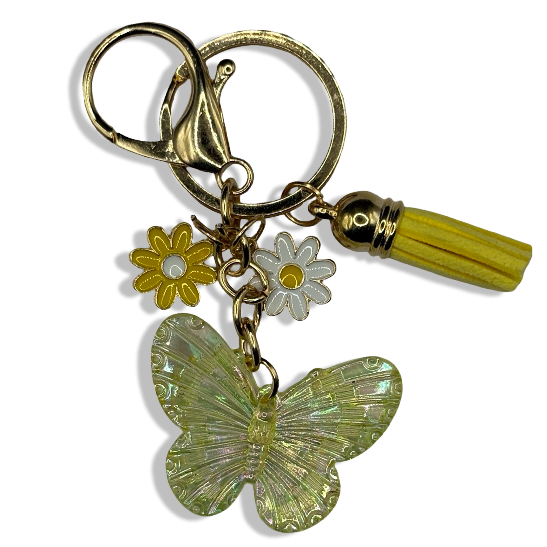 Yellow Flower & Mariposa Charmed Purse Charm
