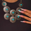 Gold Oceana Turquoise Statement Necklace