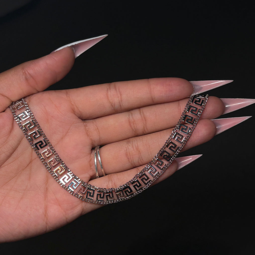 Silver Maze Anklet