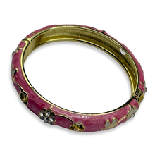 Load image into Gallery viewer, Pink &amp; Gold Etheral Beauté Patterned Bangle
