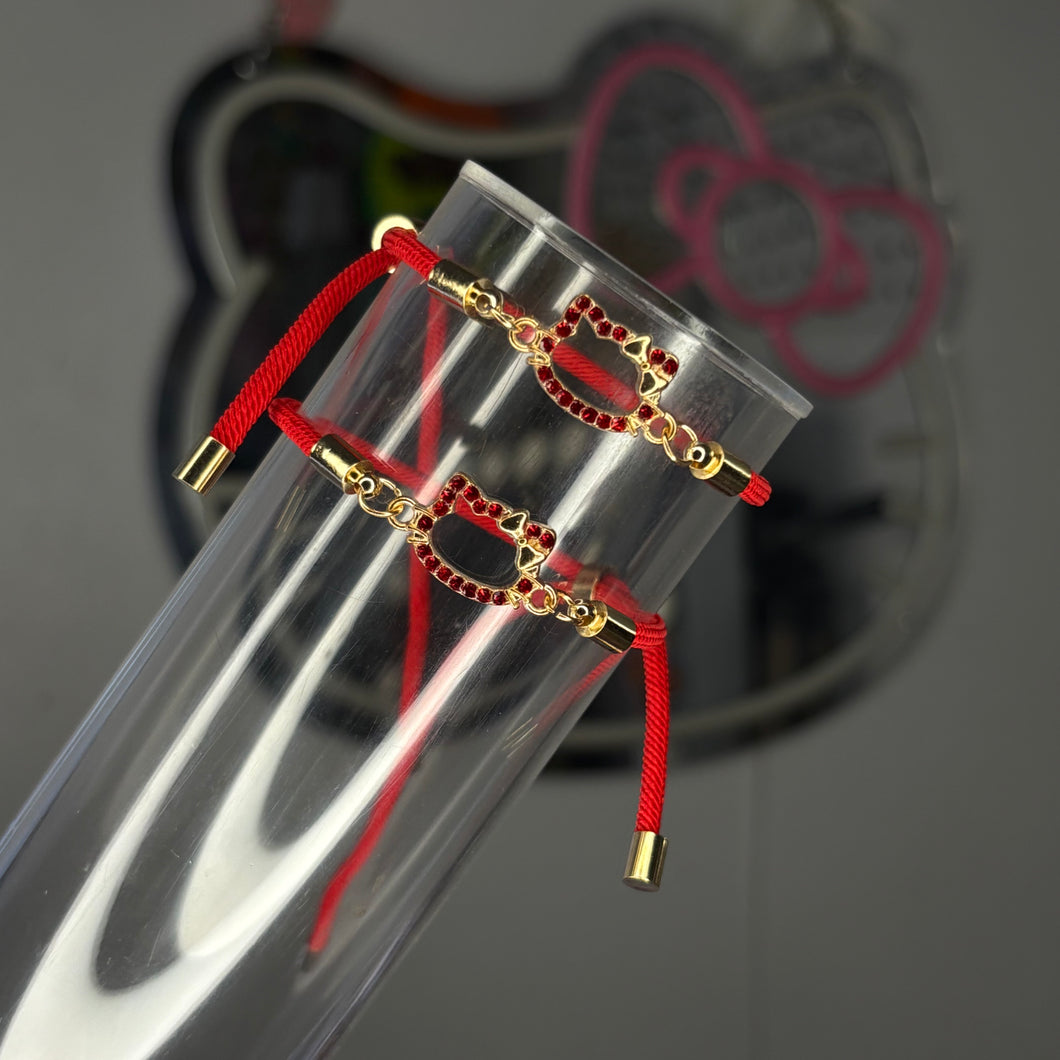 Red & Gold It Girlie Adjustable Bracelet