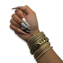 Load image into Gallery viewer, Gold Heart of Gold Bangle Stack
