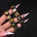 Black Bob Marley Beaded Bracelet