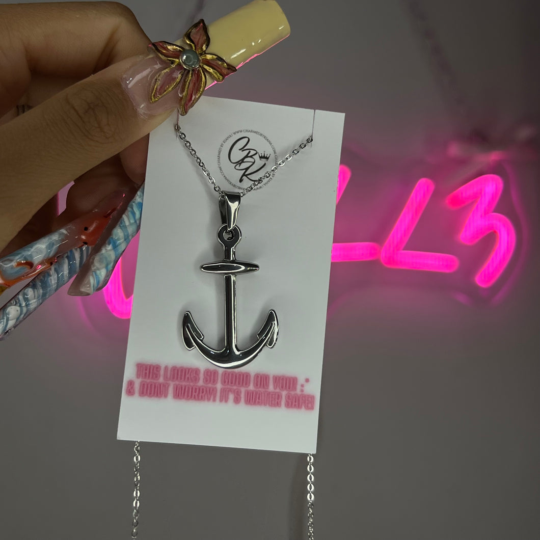 Silver Anchor Necklace