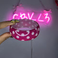 Pink & White Dotted Boba Bangle