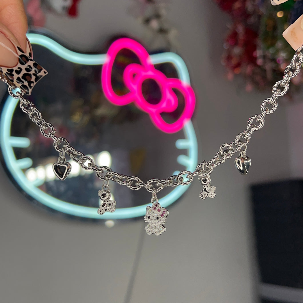 Silver It Girl Charm Charm Bracelet