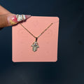 Gold Diamond Hamsa Necklace