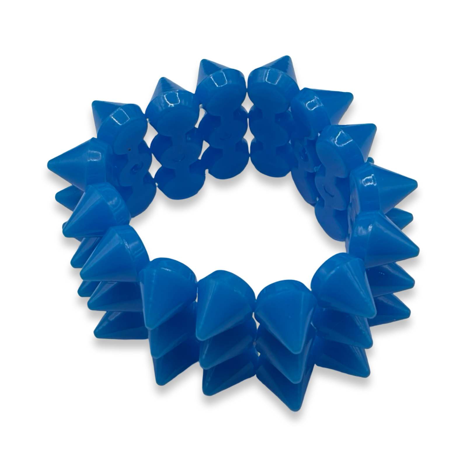 Blue Y2K Spike Beaded Bracelet